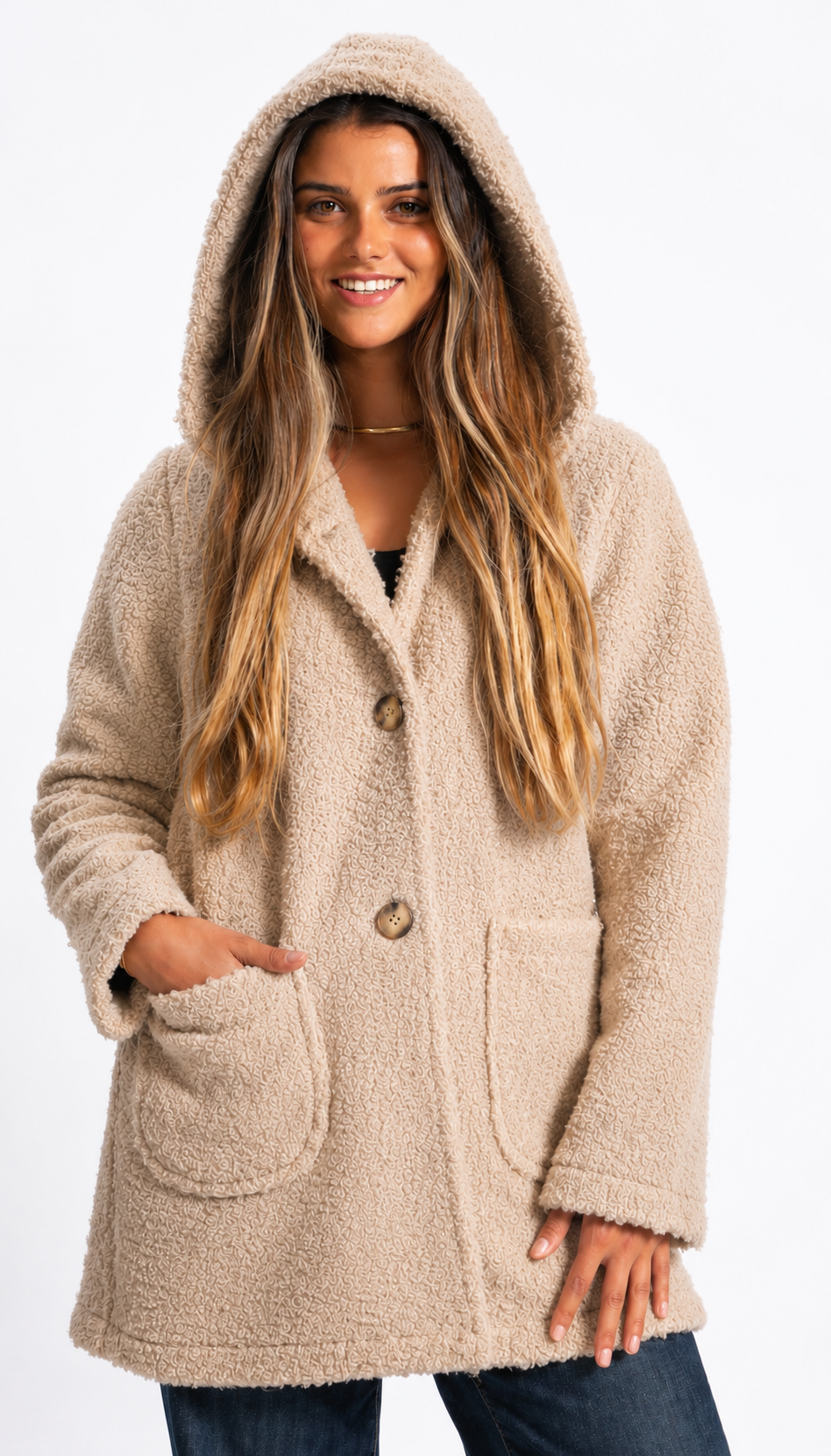 Chaquetón Teddy buclé