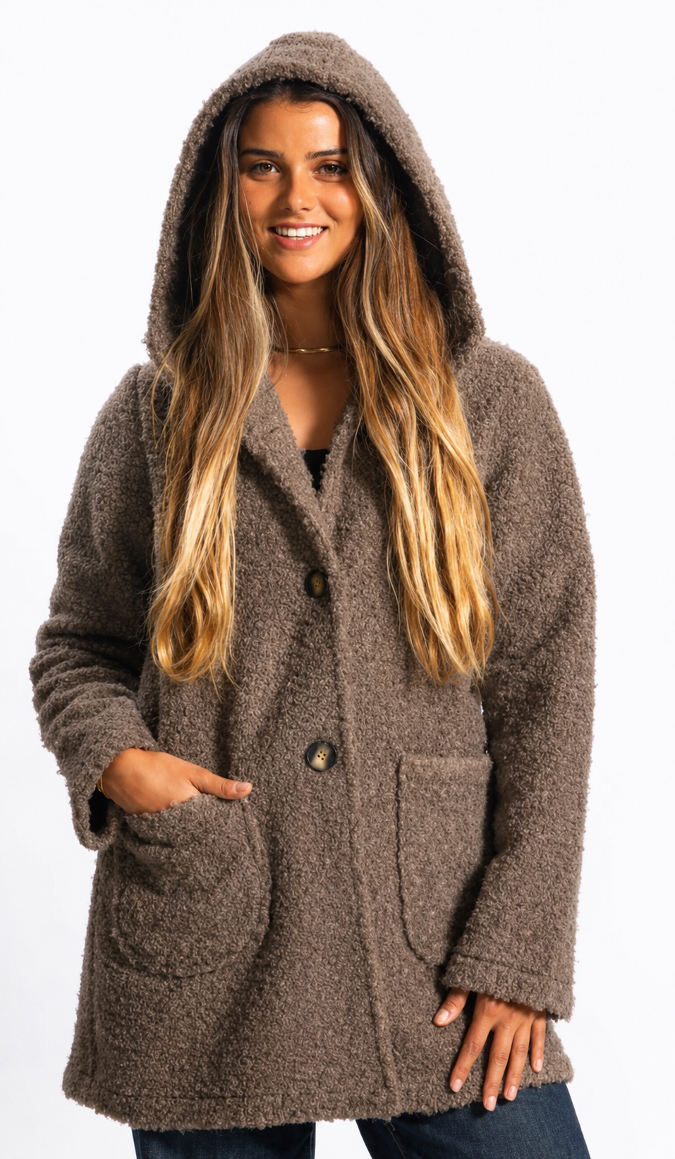 Chaquetón Teddy buclé