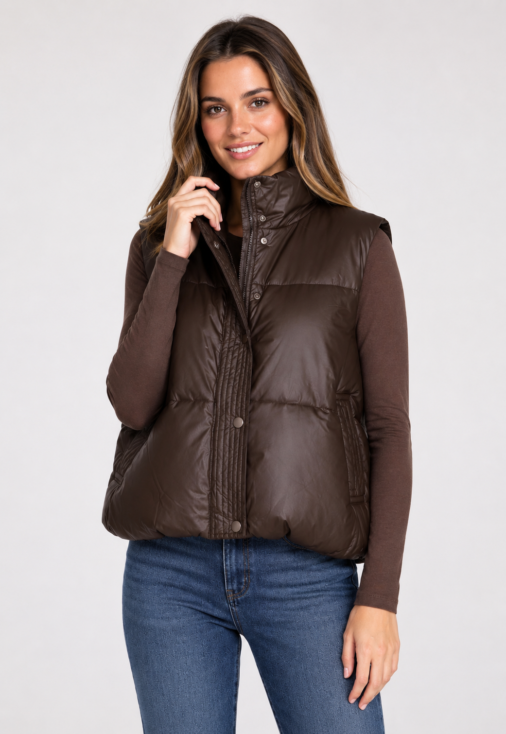 Parka Sin Mangas - S / Cafe