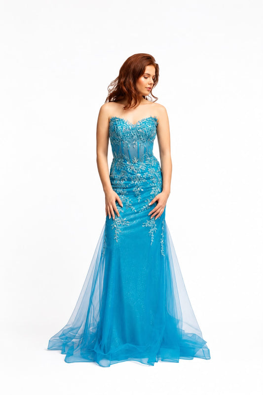 Vestido Strapless Sirena Calipso
